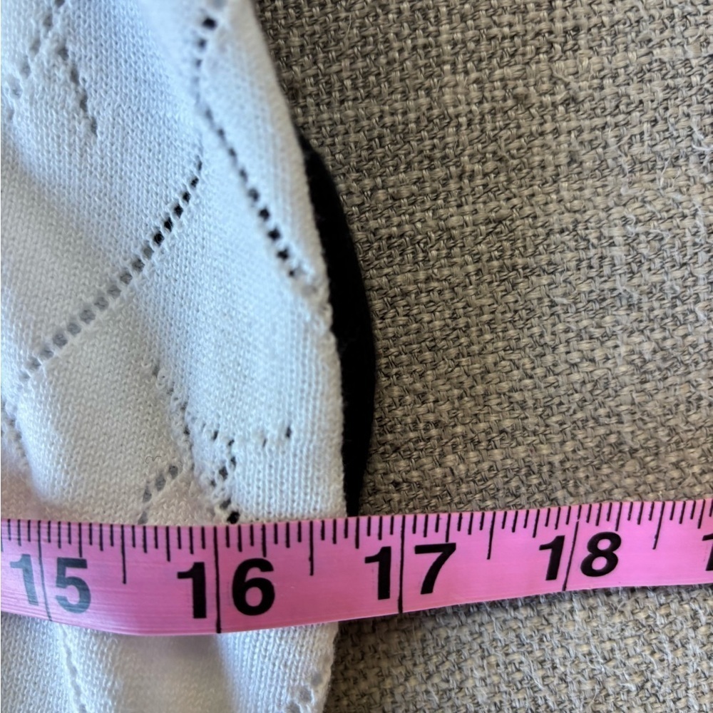 Maeve Anthropolgie Violette Icon Logo Vest Black White Preppy Academia Small - Picture 7 of 8
